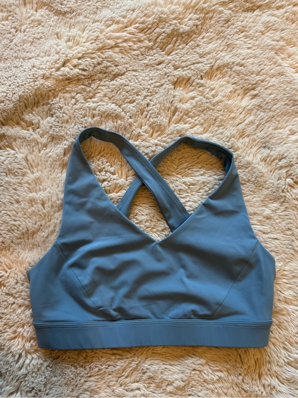 Lululemon Slate Blue criss cross sports bra